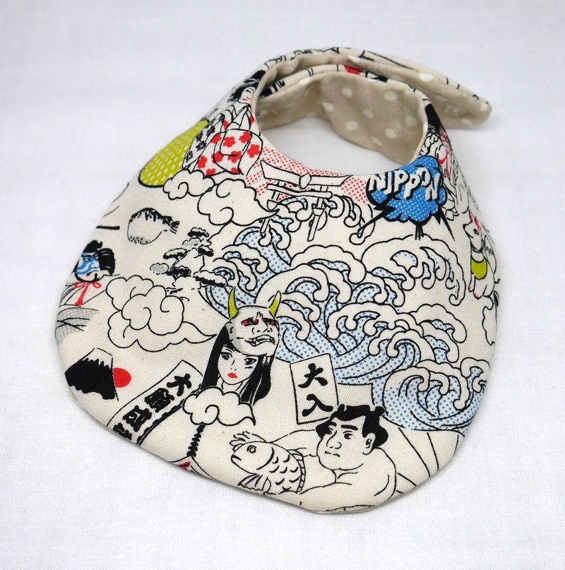 Japanese Handmade Baby Bib - 圍兜/口水巾 - 紙 黑色