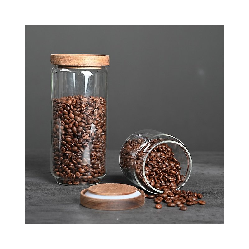 [Good things grind more] Coffee bean airtight can - small can hold 150g coffee beans - Coffee Pots & Accessories - Glass Transparent