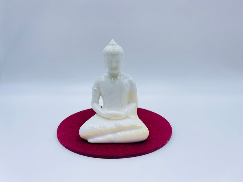 柴燒陶瓷擺件 - 擺飾/家飾品 - 陶 白色