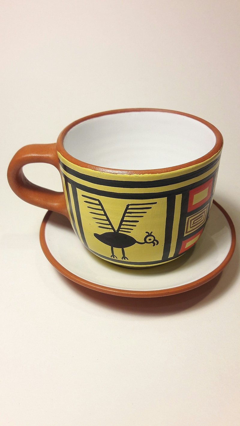 Coffee cup - Inca image - Mugs - Clay Brown