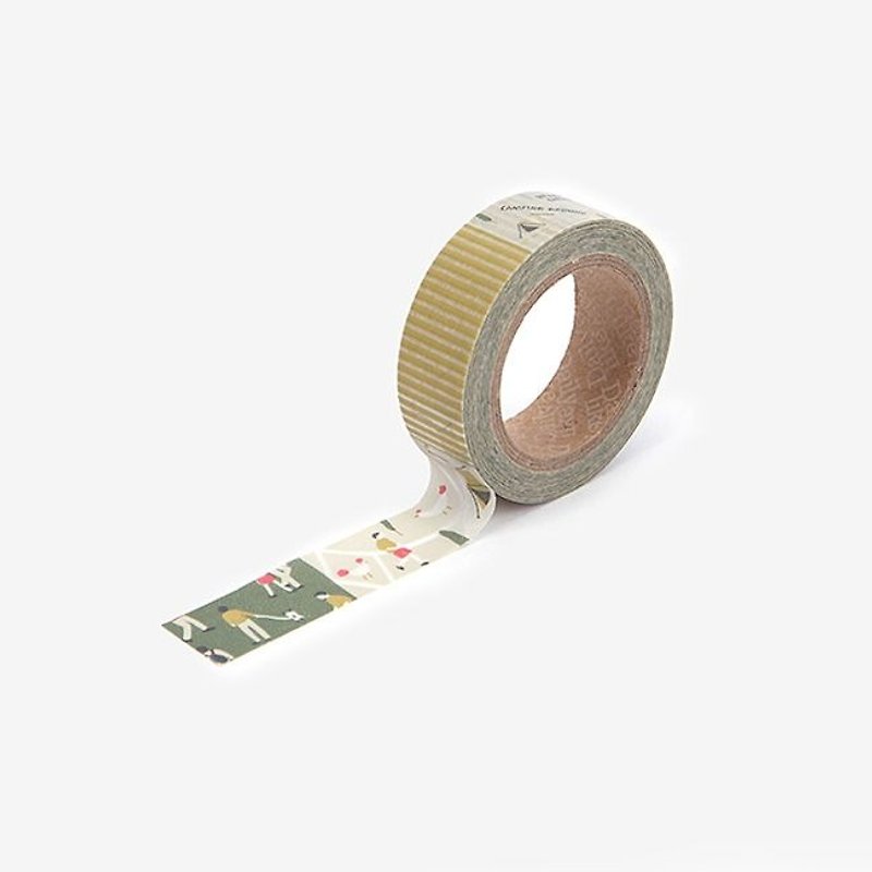 Dailylike single roll of paper tape -70 camping map, E2D43403 - Washi Tape - Paper Green