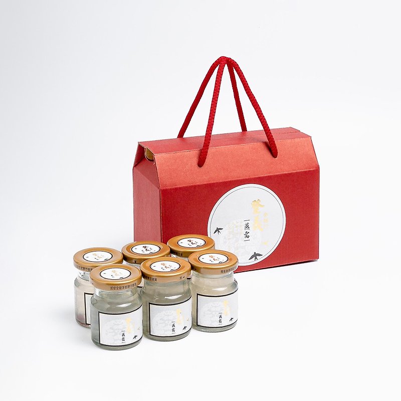 [100% authentic bird’s nest] Dengyi bird’s nest classic hand-held gift box of 6 pieces - 健康食品・サプリメント - ガラス レッド
