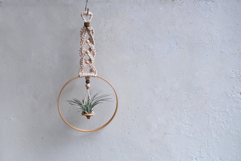 Interlocking-Air Pineapple Ornament - ตกแต่งต้นไม้ - ผ้าฝ้าย/ผ้าลินิน ขาว