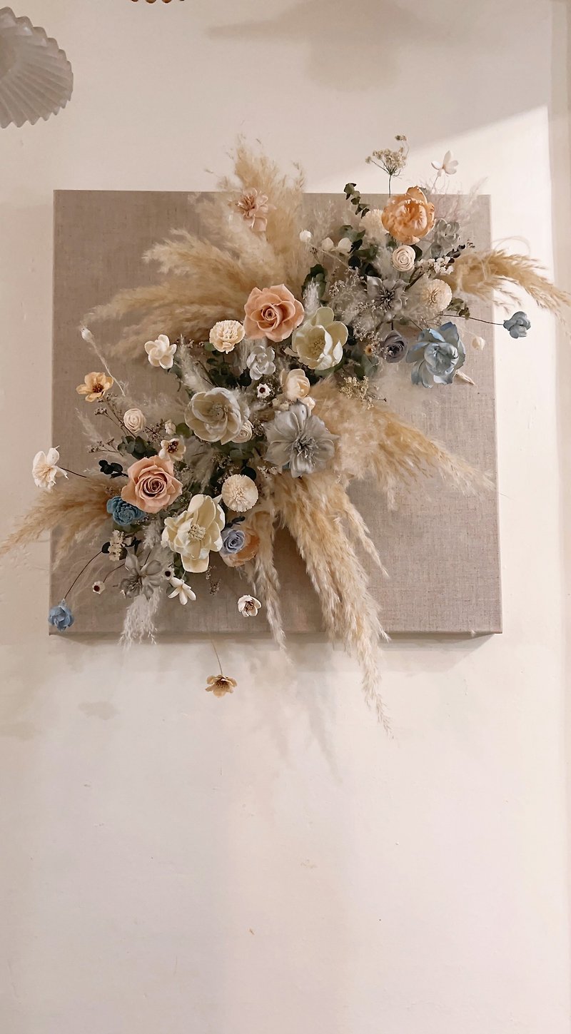 Preserved Flowers on Canvas Opening Ceremony - Dried Flowers & Bouquets - Other Materials 