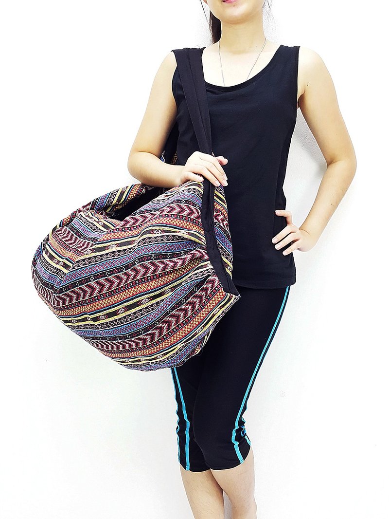 Cotton Bag Backpack Hobo bag boat shape bag Shoulder bag Crossbody Bag - Other - Cotton & Hemp Multicolor