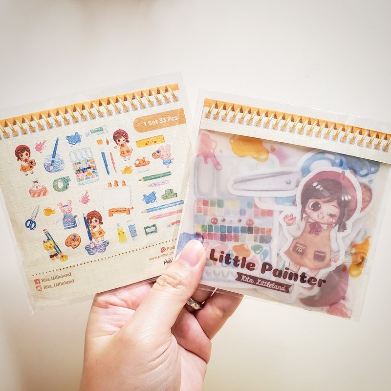 Little Painter Sticker Set - 貼紙 - 紙 多色