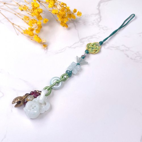 瓔珞珠寶盒 e.l.jewelry box 冰種翡翠編織吊飾 | 天然緬甸a貨翡翠 | 送禮
