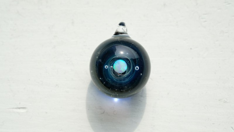 One-bite Galaxy 一口宇宙琉璃吊墜 12 - 頸鏈 - 玻璃 藍色