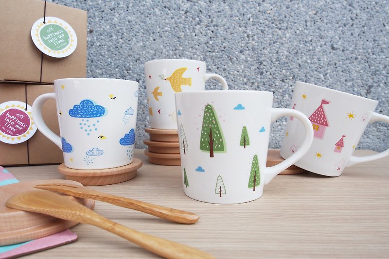 Life landscape series mug - Mugs - Porcelain Multicolor