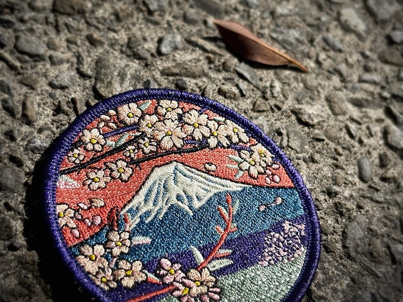 【刺繡布貼】Sakura Fuji  櫻花富士 - 其他 - 繡線 