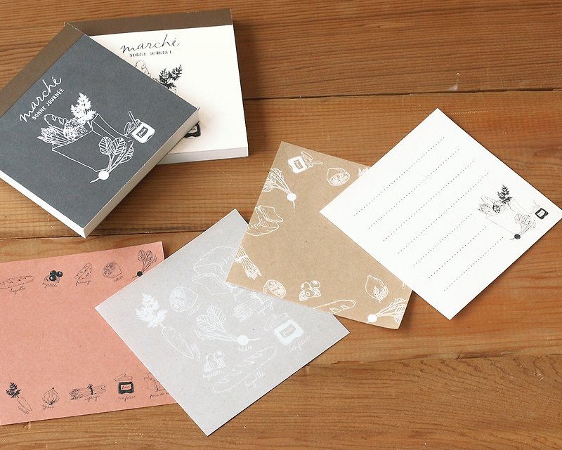 Japan【LABCLIP】Marche series note paper - Sticky Notes & Notepads - Paper 
