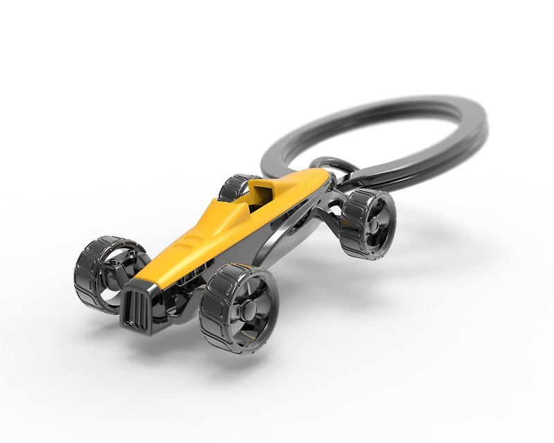 [Metalmorphose] MTM yellow 4WD keychain racing style/gift/charm - ที่ห้อยกุญแจ - โลหะ สีเหลือง