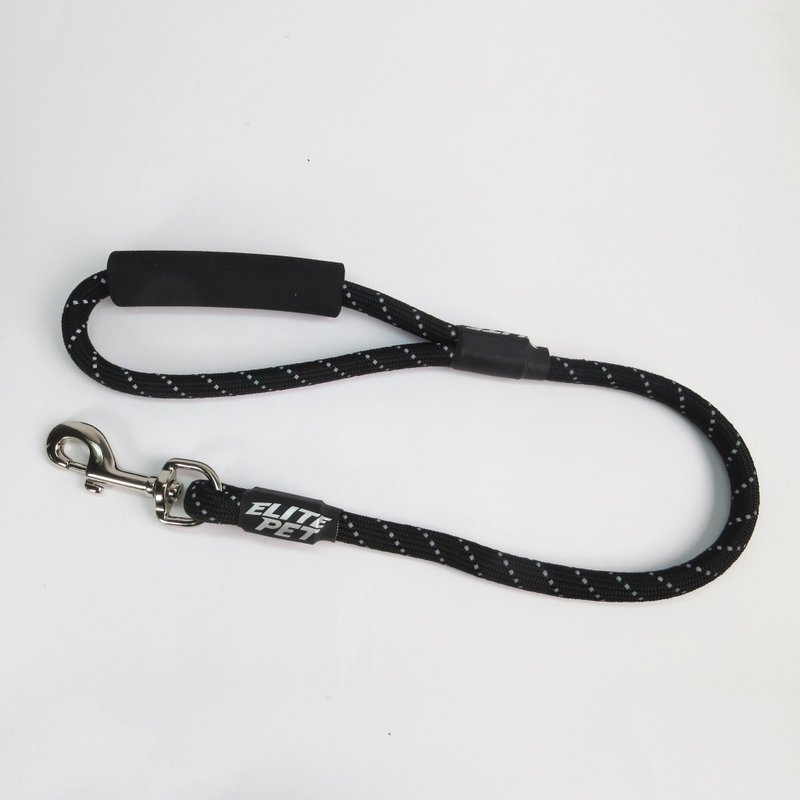 Classic Series Reflective Sports Short Leash (60CM) Black - Collars & Leashes - Nylon Black