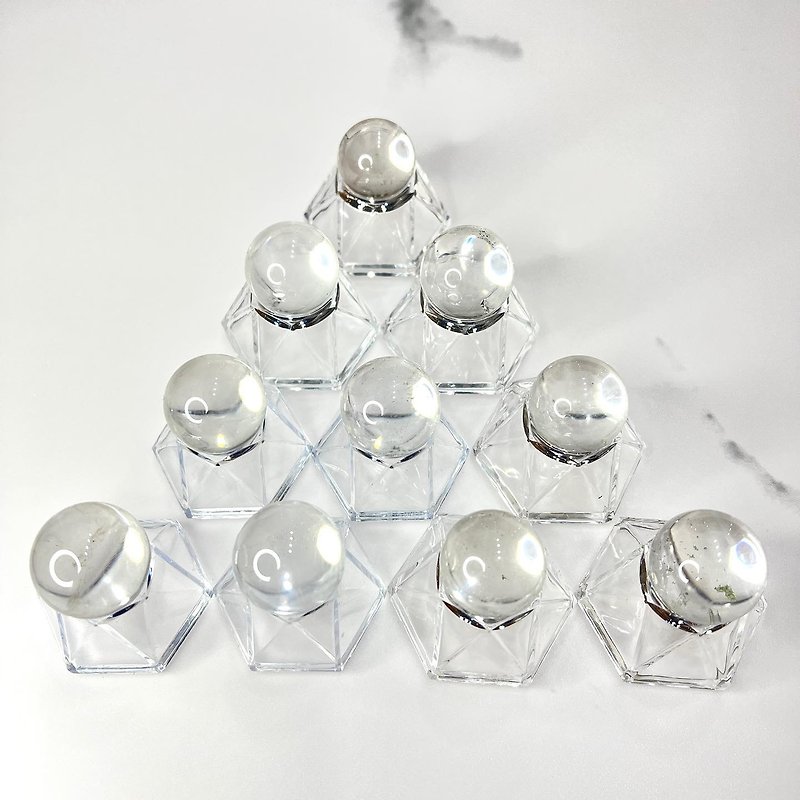 White crystal ball | Crystal | Crystal ball | Crystal ornaments - ของวางตกแต่ง - คริสตัล สีใส
