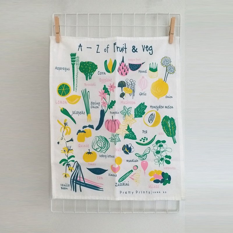 A-Z of Fruit & Veg 茶巾 - 擺飾/家飾品 - 棉．麻 