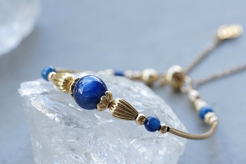 Comprehension - 14K Gold Stone Bracelet - Bracelets - Crystal Blue