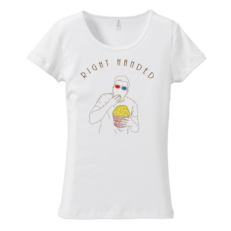 Ladies T-shirt / right handed - Women's T-Shirts - Cotton & Hemp White