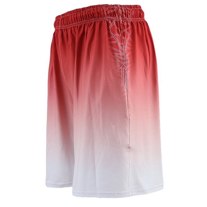 ✛ tools ✛ Gradually heated sublimation basketball # red # basketball pants - Men's Pants - Polyester Red