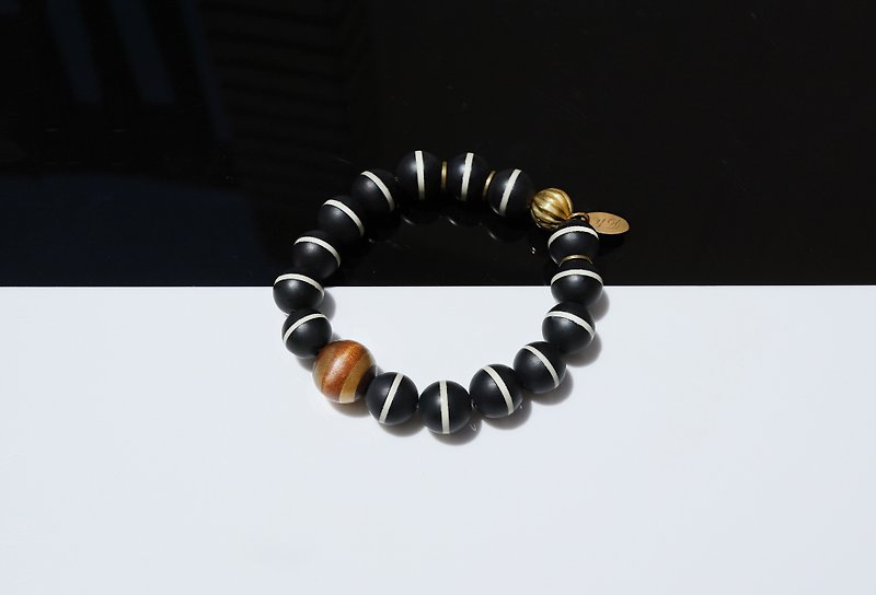 Wishing Symbol Wisdom Eye Male Bracelet - Bracelets - Gemstone Black