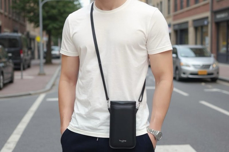 Tosca | Phone Clip Leather Holder 真皮手機袋/保險夾手袋包 - 手機殼/手機套 - 真皮 多色
