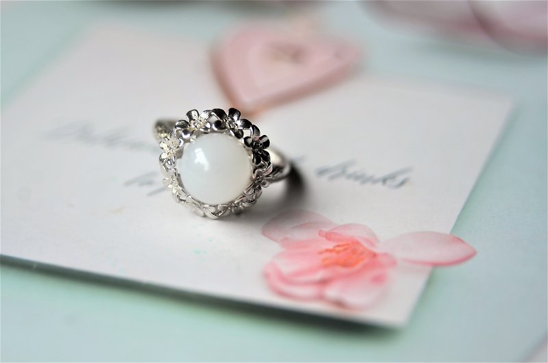 Huayang - 925 Silver breast milk jewelry open ring - แหวนทั่วไป - เงิน 