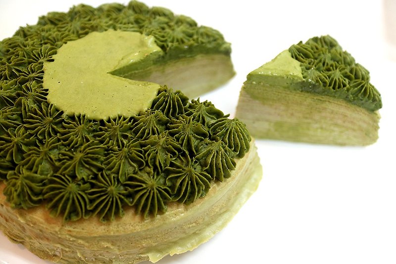 Matcha Ganna Thousand Layer Cake - Cake & Desserts - Fresh Ingredients Green