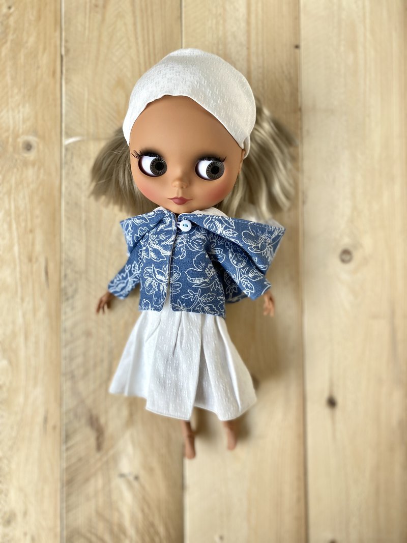 Blythe doll clothes set, Blythe coat and dress, ready-made Blythe doll outfit - ของเล่นเด็ก - โลหะ สีน้ำเงิน