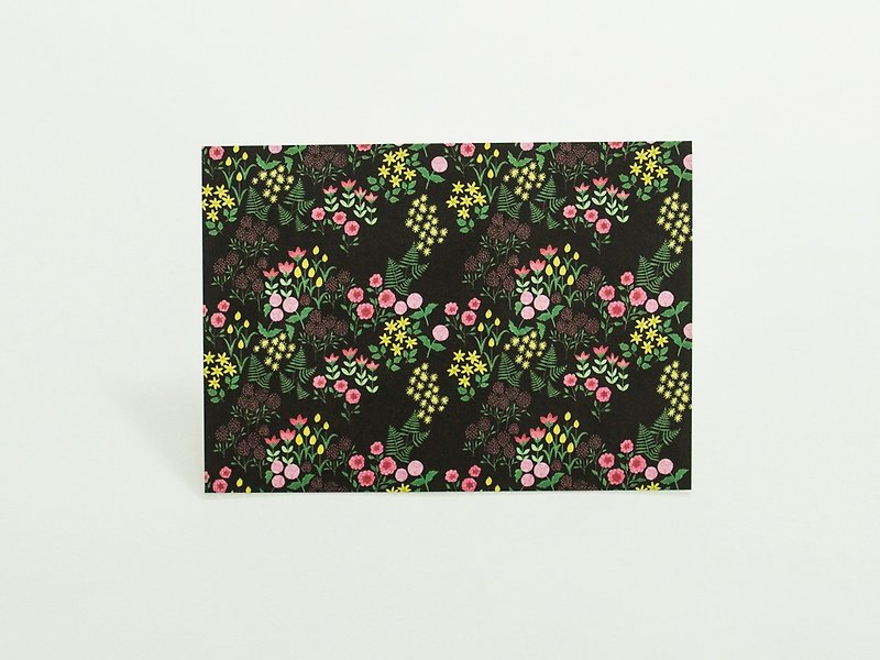 post card (black flower) - Cards & Postcards - Paper 