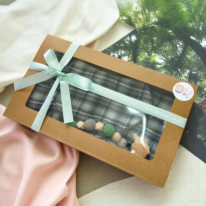 Aunty Apple 新生兒手作禮盒系列  純棉紗布三件組 多款可選 - 彌月禮盒 - 其他材質 多色