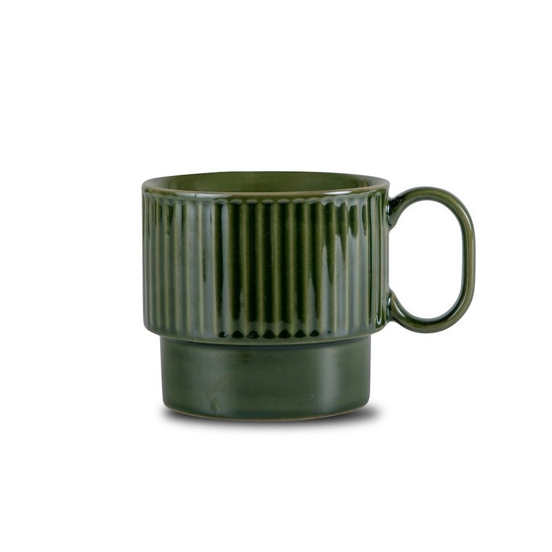 Coffee & More 茶杯400ml 墨綠 - 其他杯子 - 瓷 
