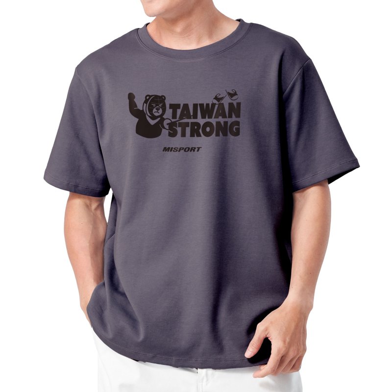 立體機能棉T-TAIWAN STRONG 史壯擊劍 (單項款) 機能服 MIT台灣製 - 運動上衣/排汗衫 - 聚酯纖維 灰色