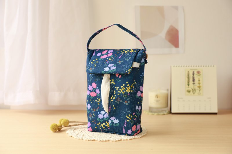 [Walking in the country-blue-hanging toilet paper cover] hanging detachable / car / camping - Tissue Boxes - Polyester Blue