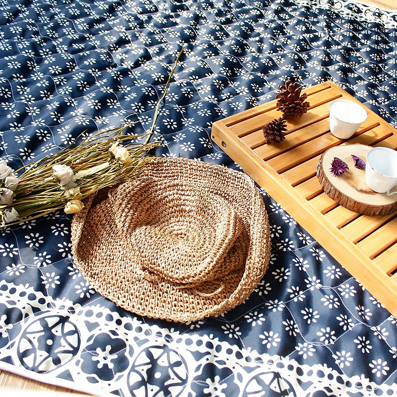 Country Wind Series Shop cotton picnic mats / mats / beach mats (South Fragrance) - ชุดเดินป่า - ผ้าฝ้าย/ผ้าลินิน สีน้ำเงิน