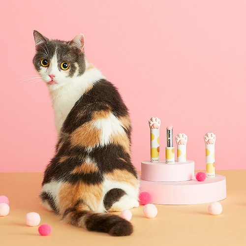 CATISS CATISS 貓掌護唇膏 3g - 三花貓 潤色粉紅 | 禮品首選