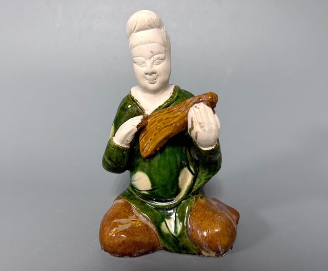 中国　唐三彩　陶人形　人物像　置物　時代箱　C　R7547 Amazon.co.jp: 中国 唐三彩 陶人形 人物像 置物 時代箱 C R7547