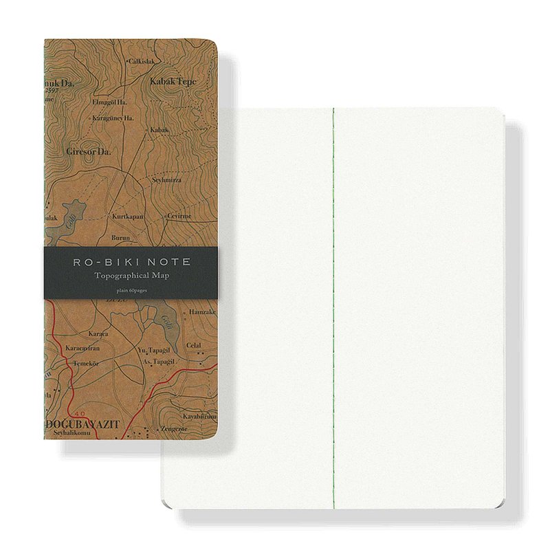 RO-BIKI NOTE Topographical Map - 筆記本/手帳 - 紙 
