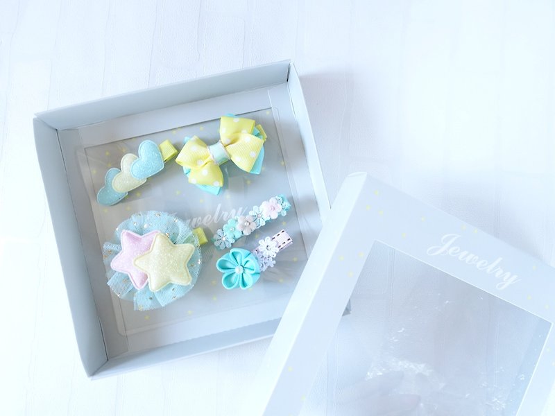 Hairclips Gift Set - hair accessories for Girls (Mint GS001) - Bibs - Other Materials 