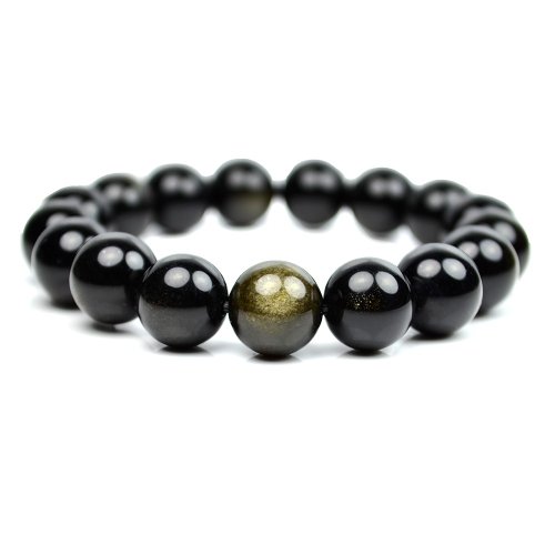 正佳珠寶 Gemsrich Jewelry 【正佳珠寶】金曜石 太陽金耀石 頂級閃光金曜石手珠 12mm