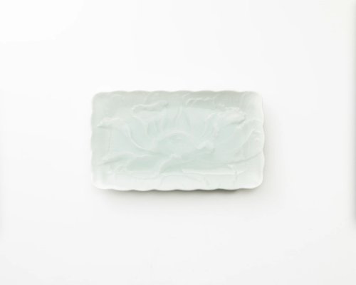 東京食器 - 讓你的料理變漂亮 青白瓷牡丹彫系列 長盤 /賞美堂