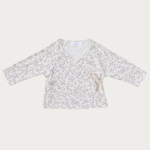 Martin House JK 有機棉和服式上衣 白底小碎花
