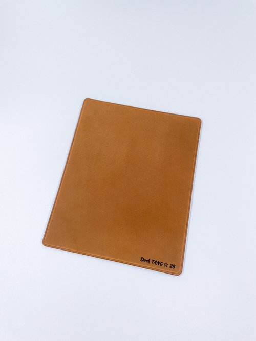 YTLEATHER 手工皮件 真皮滑鼠墊丨寫字墊丨客製姓名丨手工丨植鞣革牛皮丨聖誕禮盒