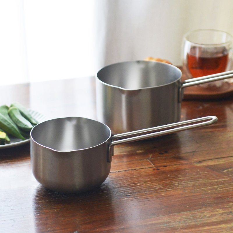 Japan's Aizawa Kobo AIZAWA Japanese-made 18-8 Stainless Steel milk pot/single handle pot-12cm - กระทะ - สแตนเลส สีเงิน