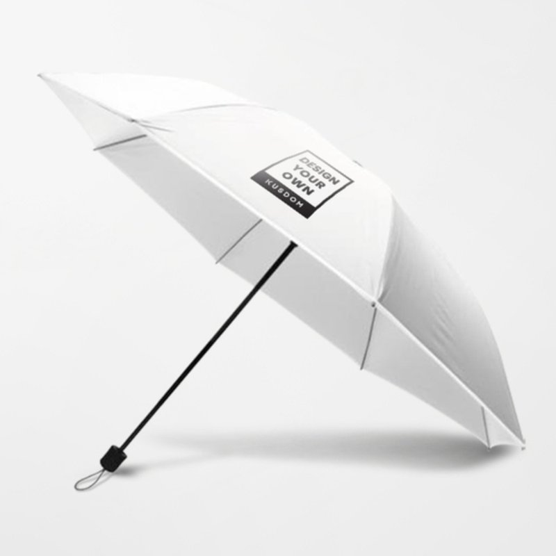 [Customized Gift] Tri-fold umbrella│A must-have for rain/folding umbrella/folding color-blocking umbrella/outdoor supplies - ร่ม - วัสดุอื่นๆ สีดำ