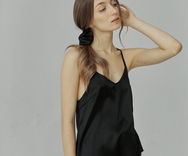 Natural silk camisole top - Satin silk blouse - Natural silk slip top - Cami  top - Shop Marina V Lingerie Women's Tops - Pinkoi