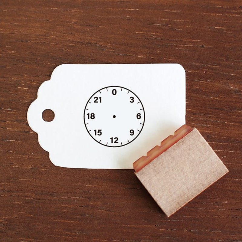 Clock 24-hour display Vertical size Diary stamp Stamp stamp Schedule book Diary Made in Japan b-129 - ตราปั๊ม/สแตมป์/หมึก - ไม้ 