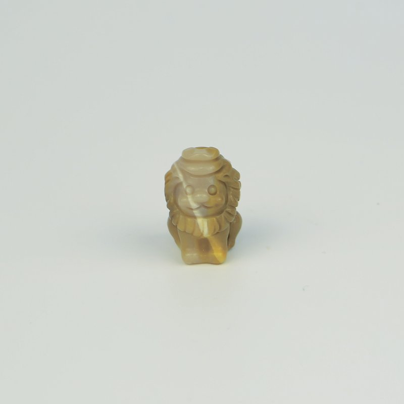 051922月夜獅/黃白色/帶孔素材/月夜城/阿拉善/晶石/天然/水晶 - 金工/飾品 - 水晶 多色