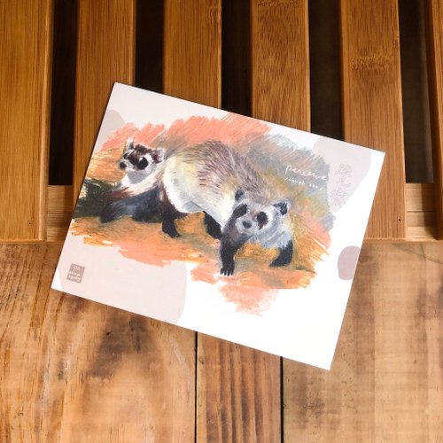 Y ART - ty.HSU 黑足鼬, 瀕危物種:明信片小卡/ 一卡一捐