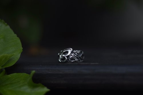 Alarein Silver Smith NL /手工銀飾/戒指/蝶擁-無鑲石版