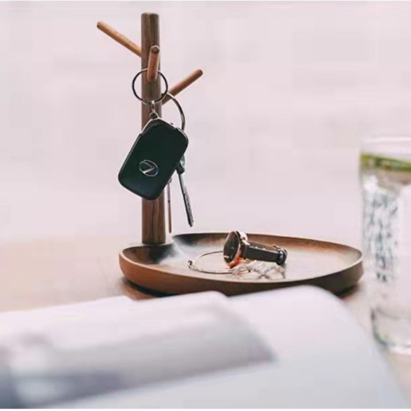 Key Storage Desktop Storage Walnut + Brass - Storage - Wood 