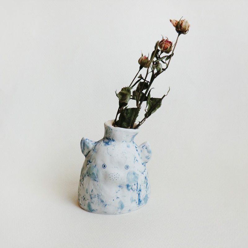 想什麼呢 小怪獸 花器 - 花瓶/花器 - 瓷 白色